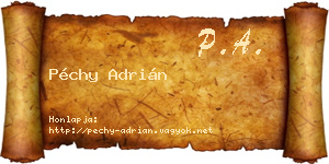 Péchy Adrián névjegykártya